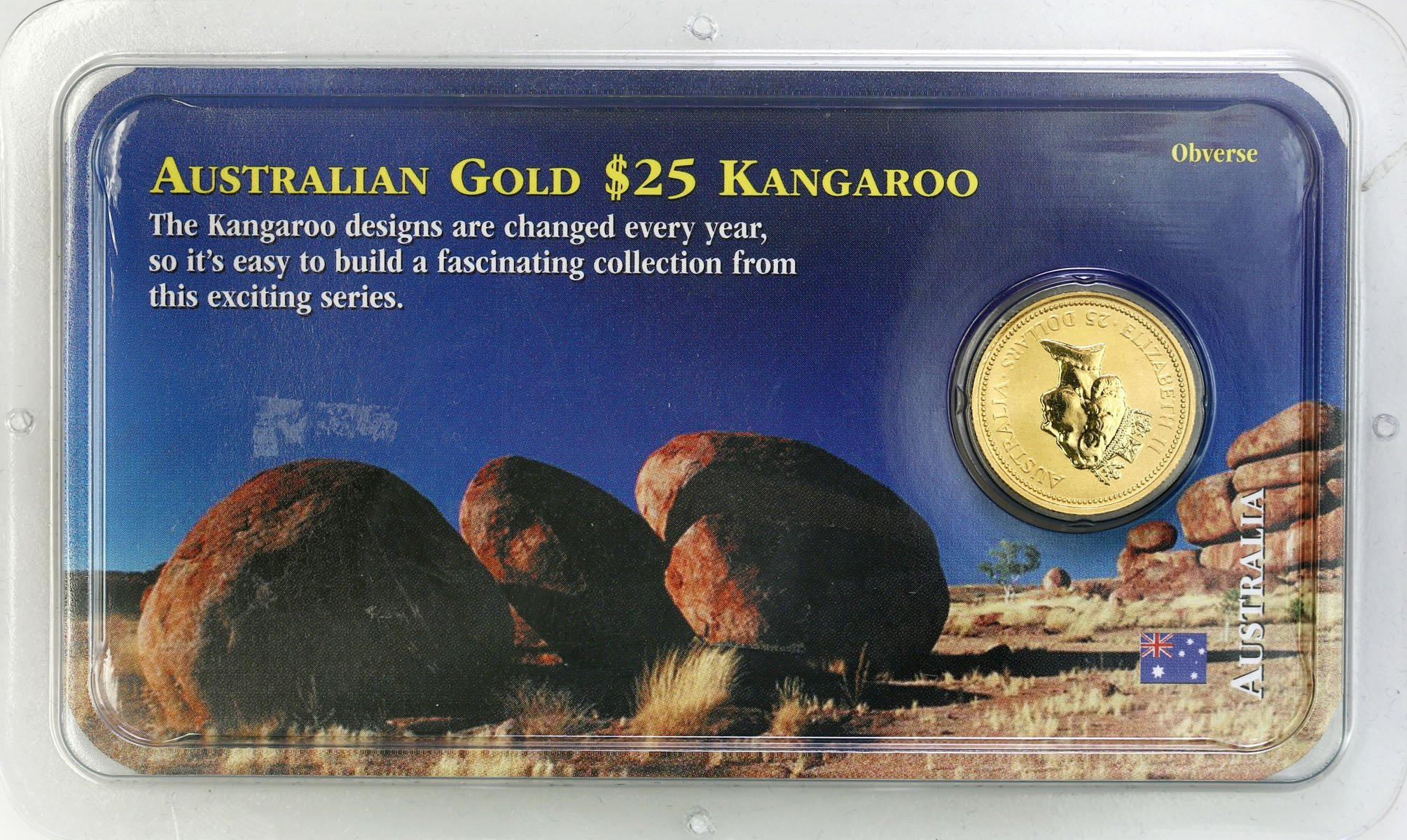 Australia 25 Dolarów 1998 Kangur (1/4 uncji złota) / oryginalny blister